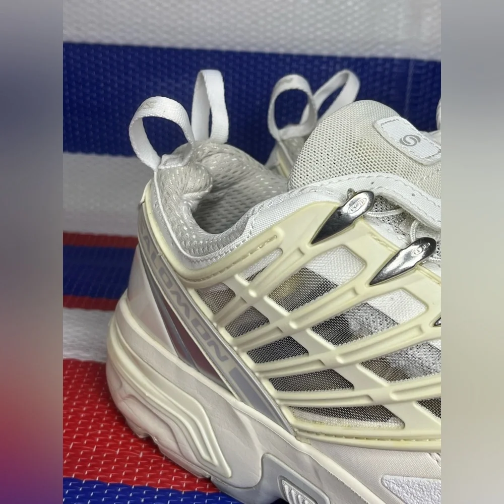 SALOMON ACS Pro Advanced Outdoor Plein Air Sneakers White/Vanilla Ice/Lunar Rock - Picture 12 of 13